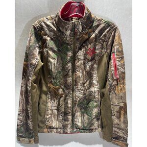 Realtree Xtra Women's Camo Softshell Hunting Jacket  Waterproof Full Zip Size M